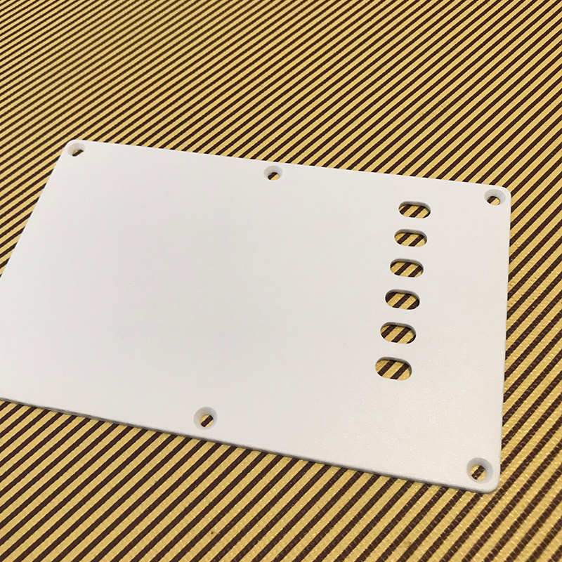 Electric guitar body back cover white