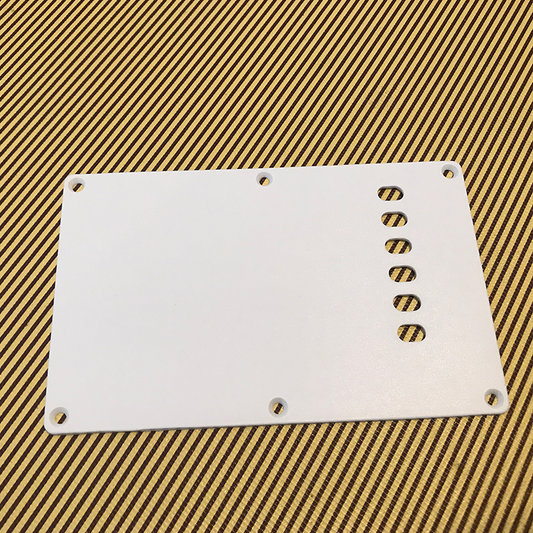 Electric guitar body back cover white