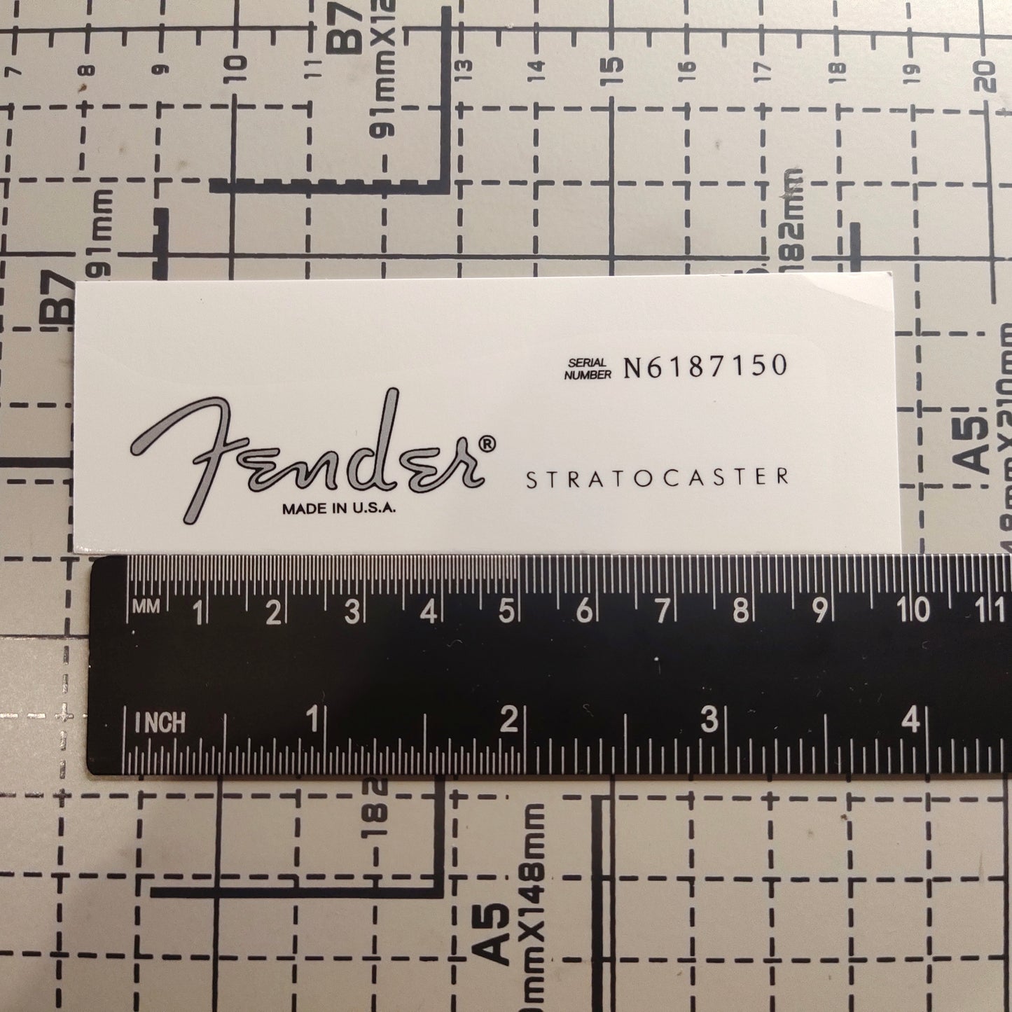 3Pcs Strat American Standard Electric Guitar Decal