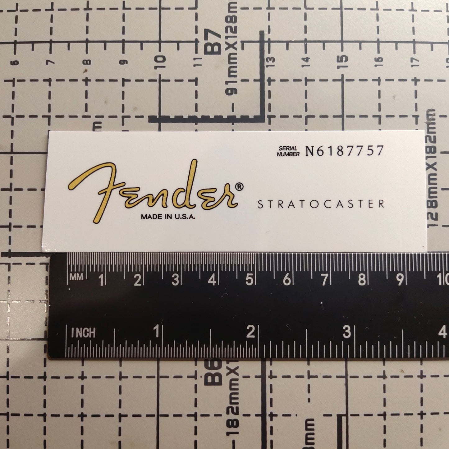 3Pcs Strat American Standard Gold Electric Guitar Decal