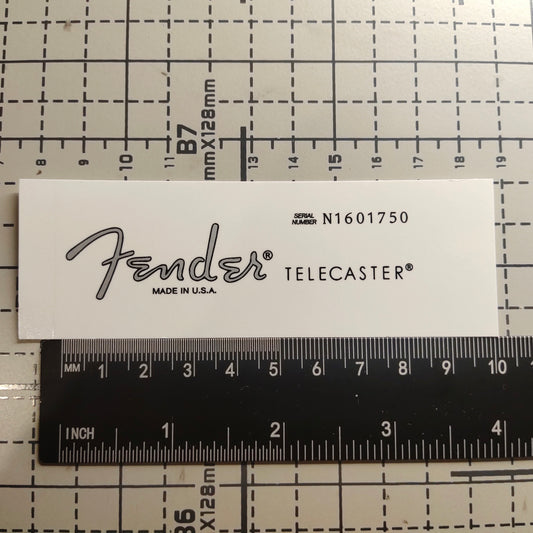 3Pcs Tele American Standard Silver Electric Guitar Decal