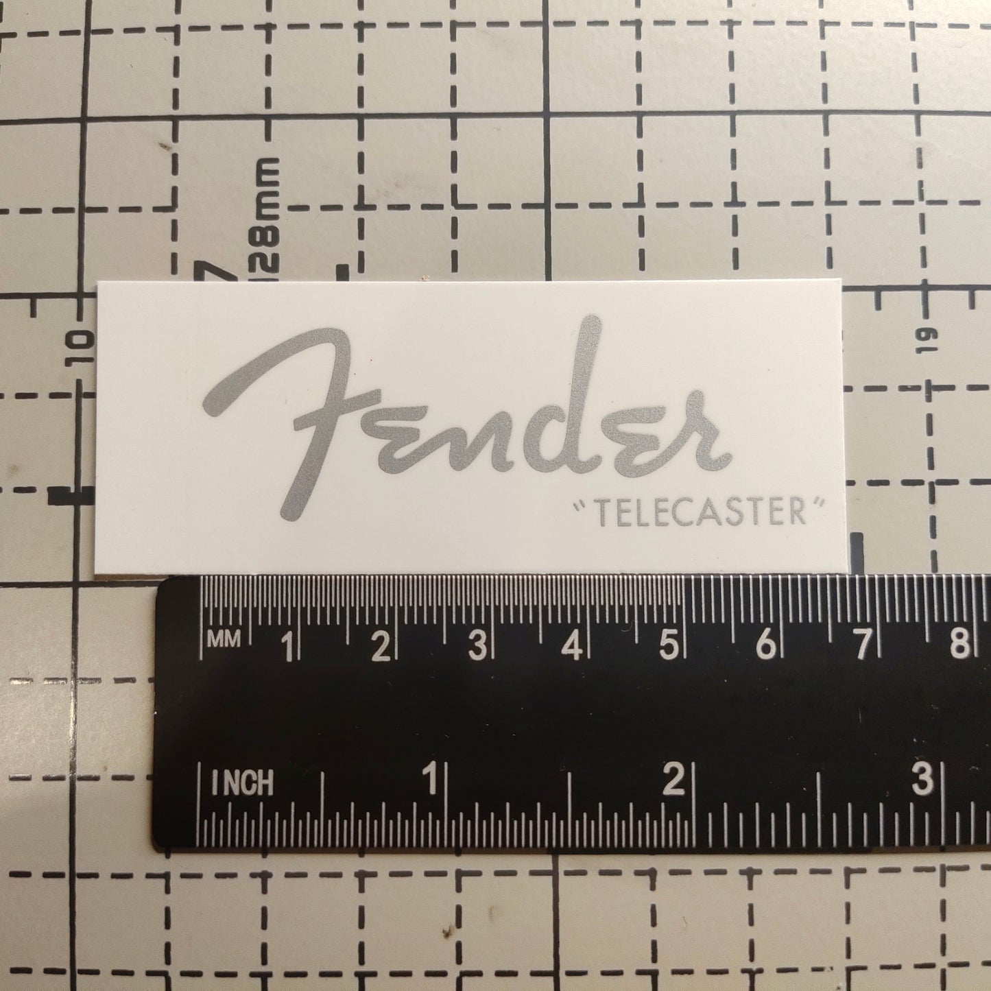 3Pcs Tele All Silver Electric Guitar Decal