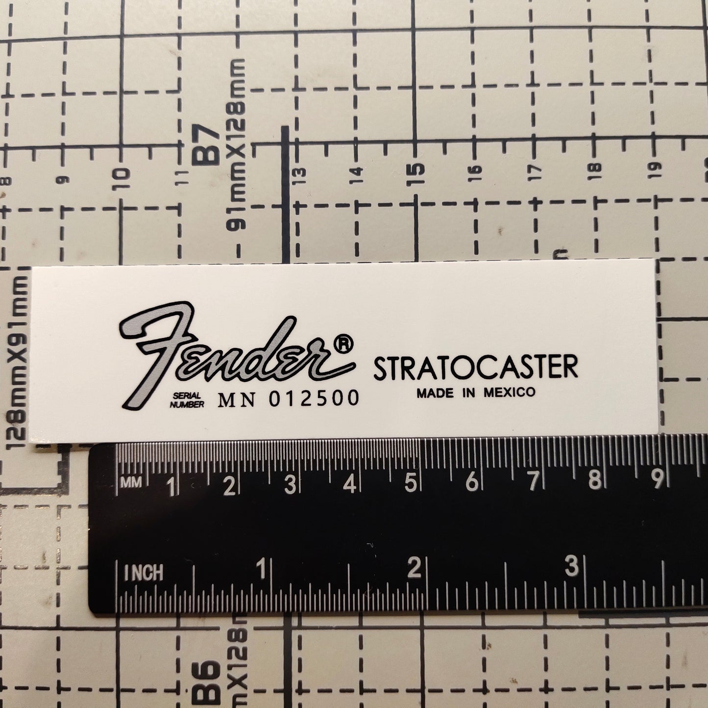 3Pcs Strat Mexico Silver Electric Guitar Decal