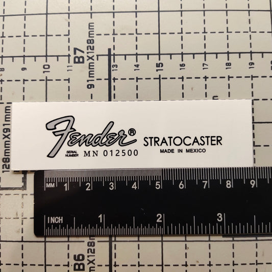 3Pcs Strat Mexico Silver Electric Guitar Decal