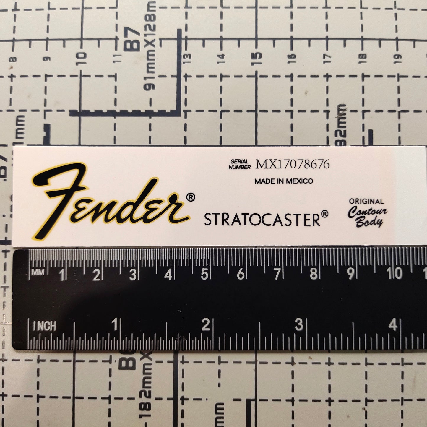 3Pcs Strat MADE IN MEXICO Electric Guitar Decal