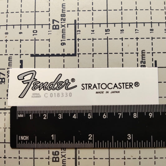 3Pcs Strat Japan Silver Electric Guitar Decal