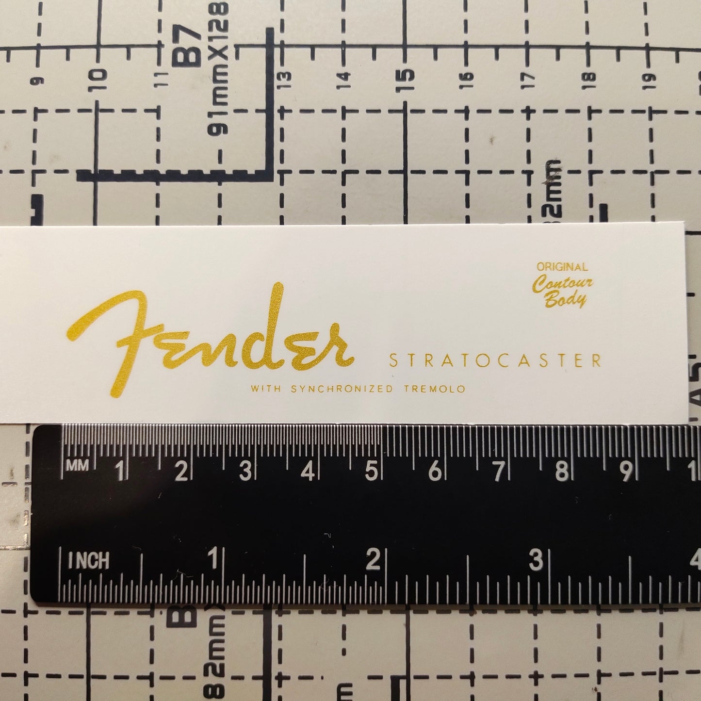 3Pcs Strat All Gold Electric Guitar Decal