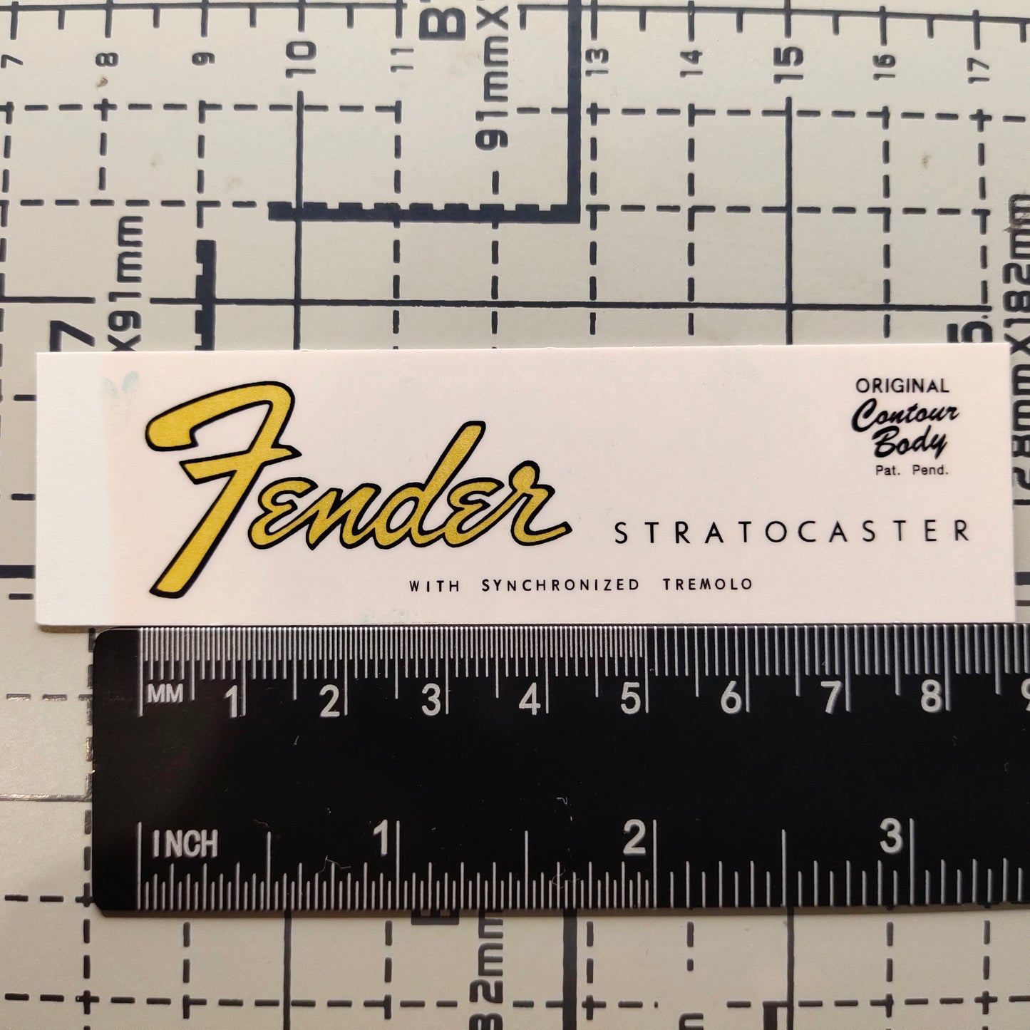 3Pcs Strat 60 Gold Electric Guitar Decal