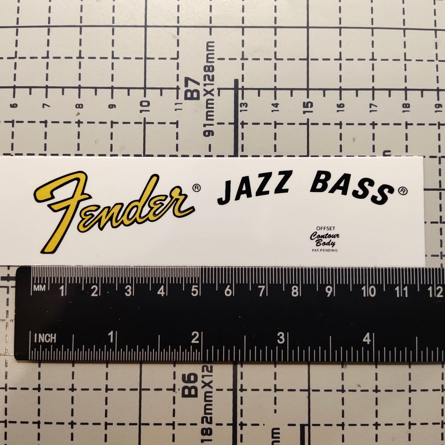 3Pcs Jazz Bass Gold Electric Guitar Decal