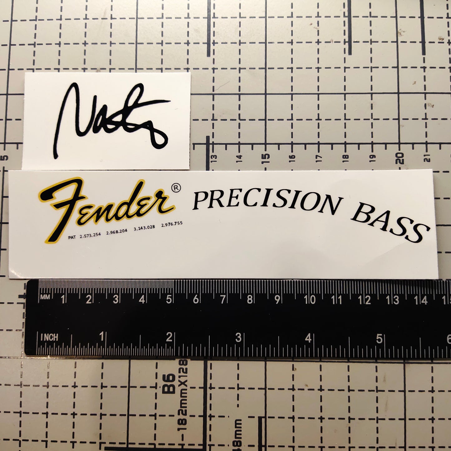 3Pcs PRECISION BASS NATE Electric Guitar Decal