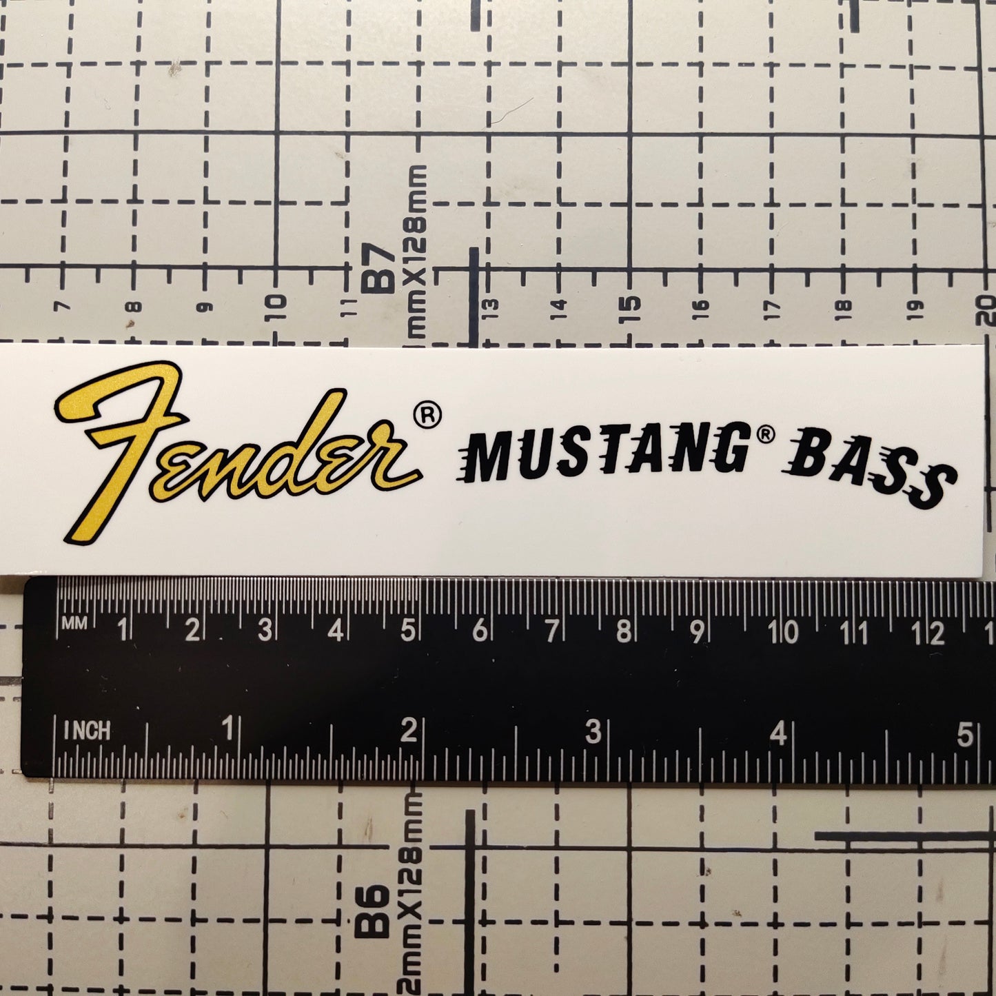3Pcs Mustang Bass Electric Guitar Decal