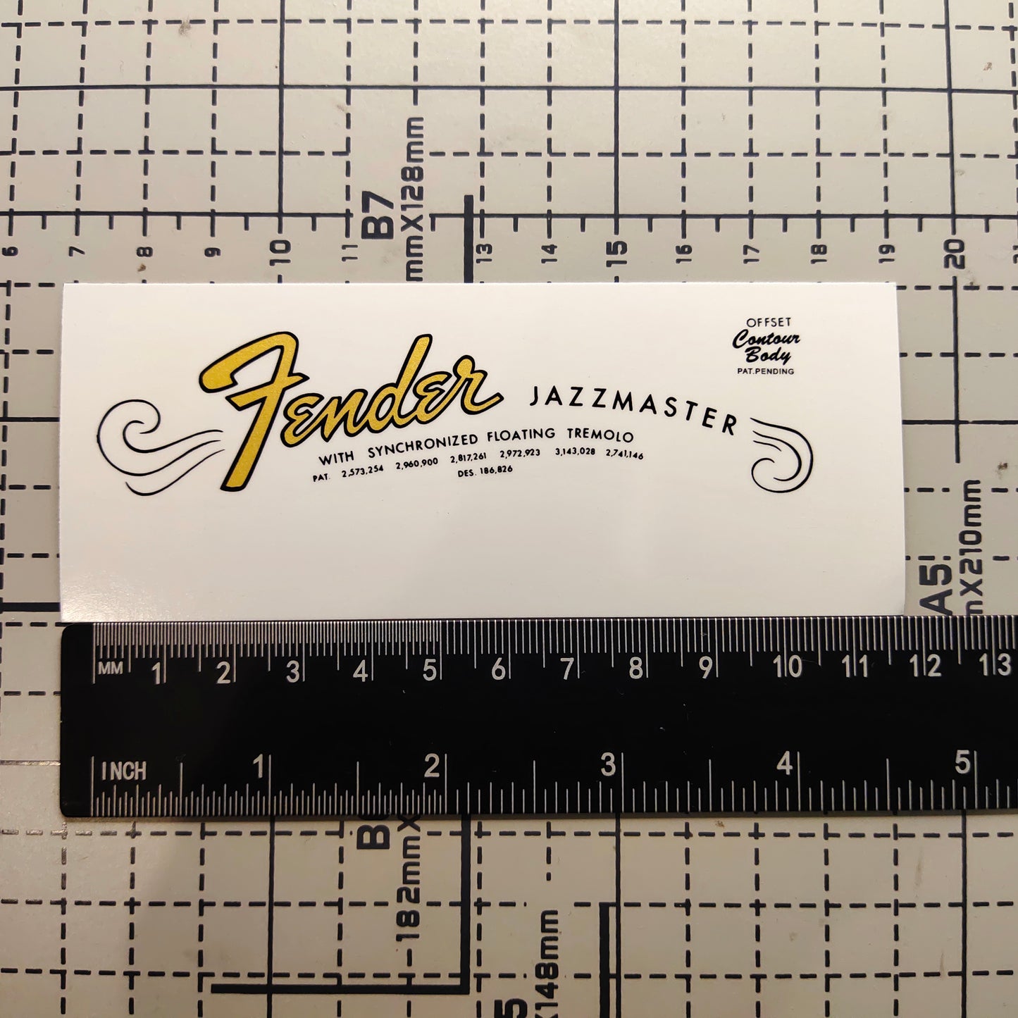 3Pcs JAZZMASTER 66 Electric Guitar Decal