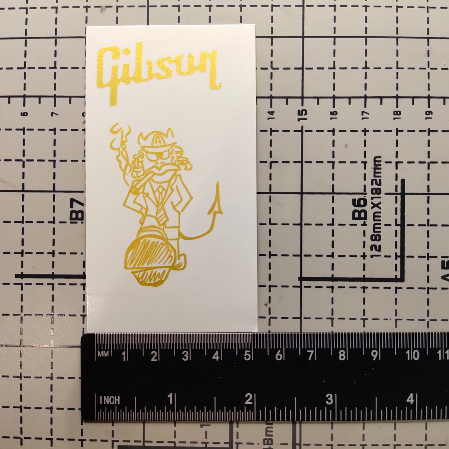 3Pcs Signature Gold  Electric Guitar Decal