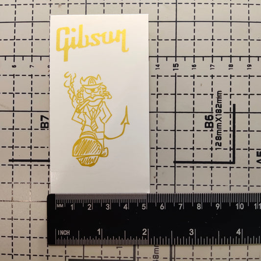 3Pcs Signature Gold  Electric Guitar Decal