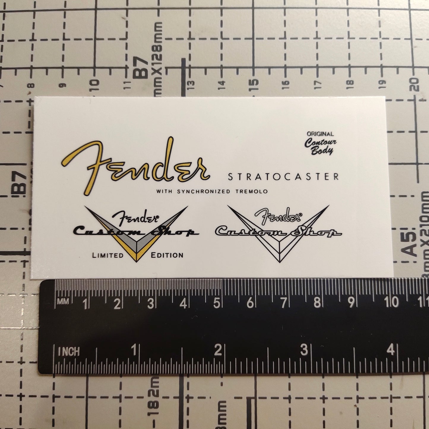 3Pcs Custom Strat 60 Electric Guitar Decal