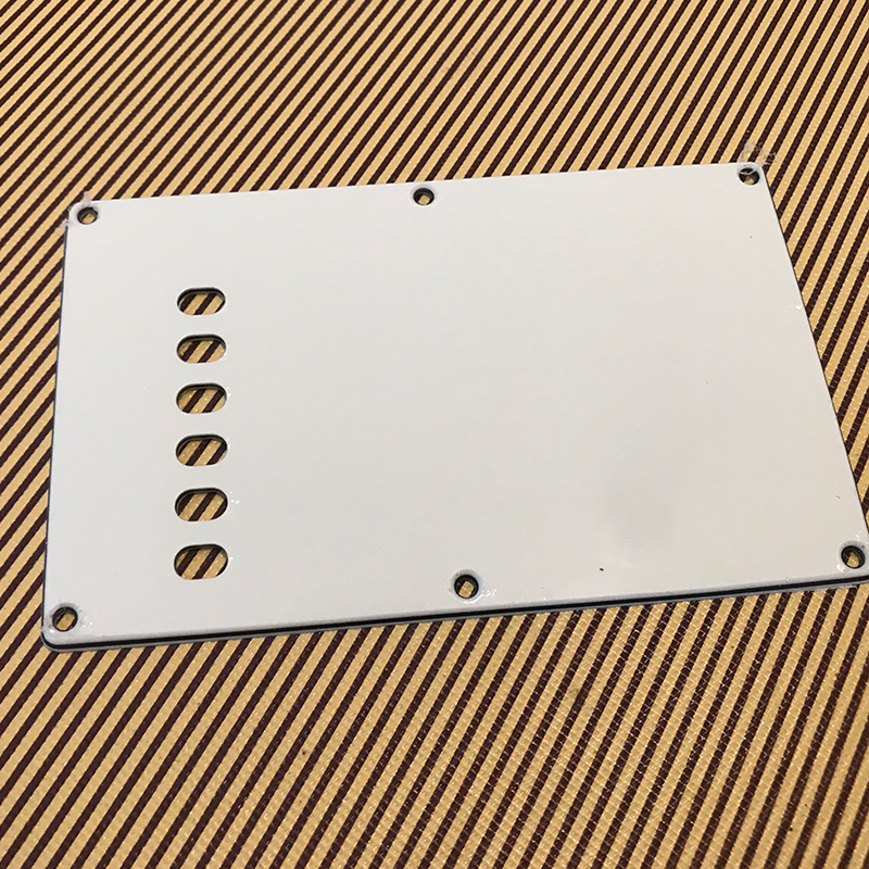 White Electric guitar body back cover