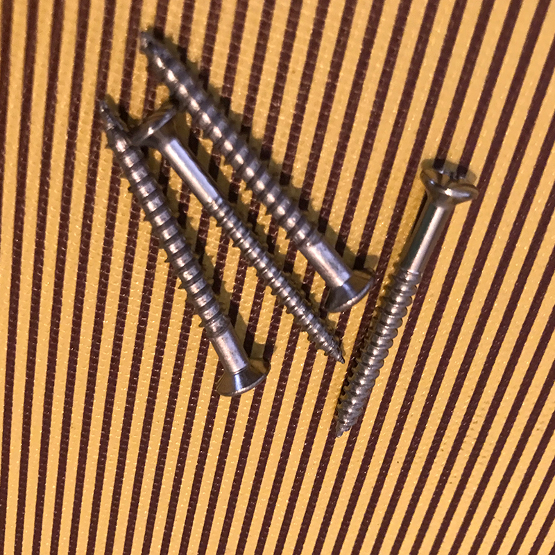 Guitar body connecting screw