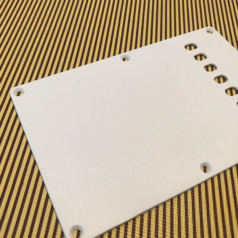 Electric guitar body back cover white